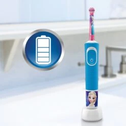 Oral B Vitality D100 Kids Frozen -Produits De Santé oral b vitality d100 kids frozen brosse a dents electrique pour enfant 4